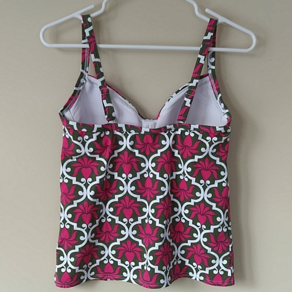 Lands' End Swim Lands End Floral Pink Print Tankini Top S Poshmark